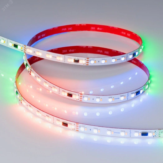 Лента SPI-BA120-12mm 24V RGBW-Warm-PX6-BPT (16 W/m, IP20, 5060/2835, 5m) (Arlight, бегущий огонь)