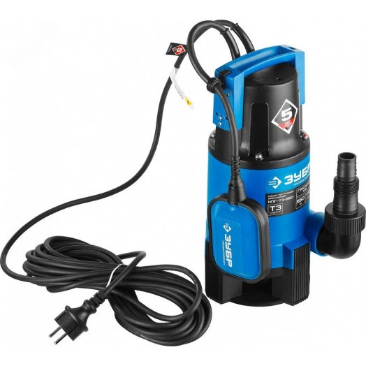 Насос дренажный для грязной воды Профессионал НПГ-Т3-550 ЗУБР, 550 Вт