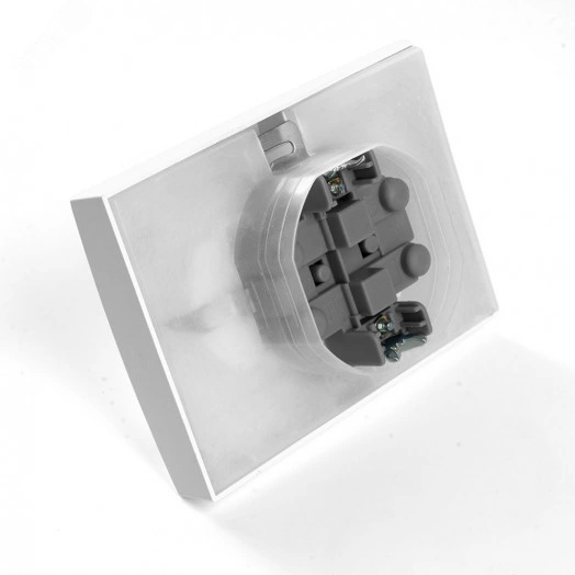 Розетка двухместная с/з с крышкой, 250В, 16А серия Эрна, белый Stekker