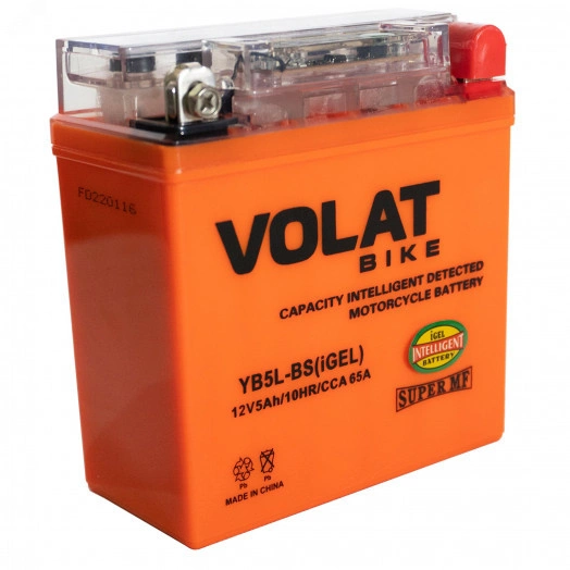 Аккумулятор мото 5Ah Volat YB5L-BS(iGEL) R+