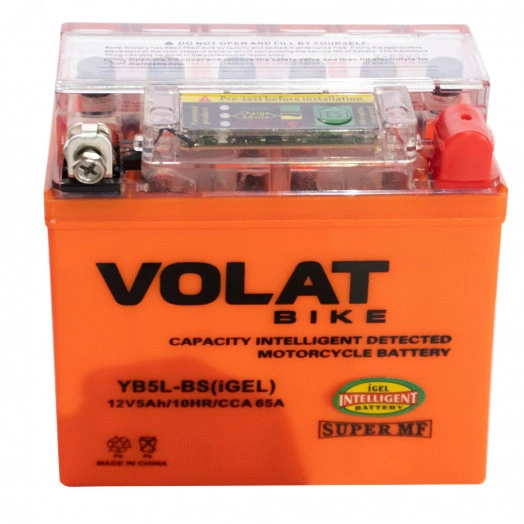 Аккумулятор мото 5Ah Volat YB5L-BS(iGEL) R+