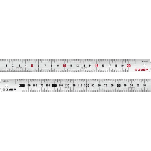 Линейка Про-20, усиленная нержавеющая 0.20 м, Профессионал