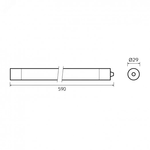 Светильник линейный ДСП 12 Вт 6500К 1250 лм 175-265В IP65 590х29х29мм Пластик матовый COMPACT Gauss