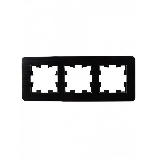 BRITE Рамка 3 поста РУ-3-1-Бр металл черный RE AL IEK
