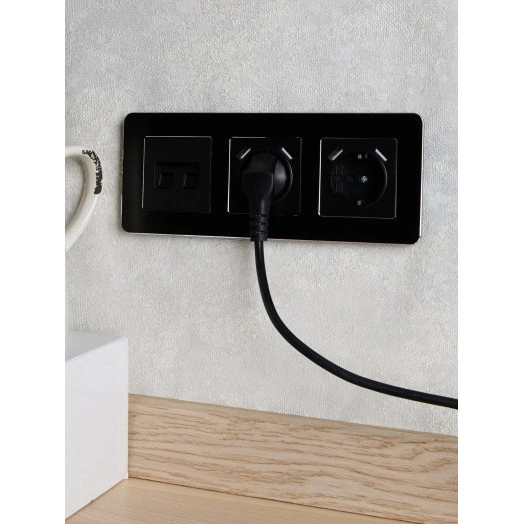 BRITE Рамка 3 поста РУ-3-1-Бр металл черный RE AL IEK