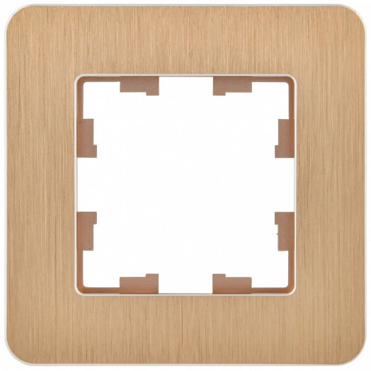 BRITE Рамка 1 пост РУ-1-1-Бр металл шампань RE AL IEK