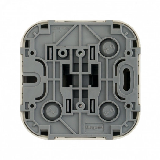 Quteo Кнопка 1 клавиша наружная бежевая 6А