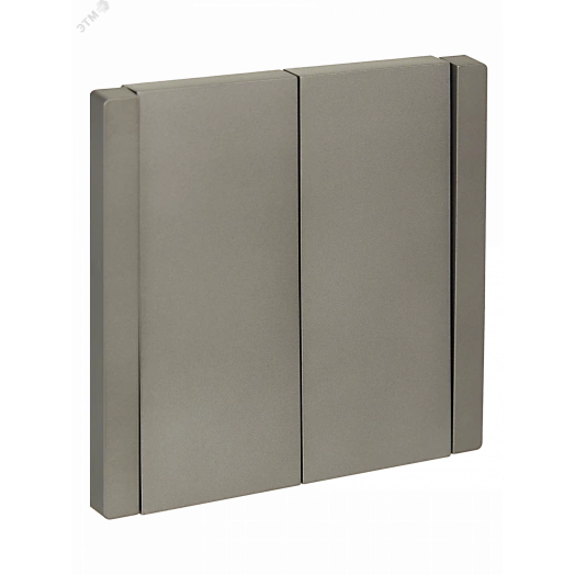 FORTE&PIANO Выключатель 2-клавишный проходной 10А FP507 сталь IEK