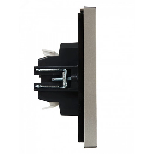 FORTE&PIANO Выключатель 2-клавишный проходной 10А FP507 сталь IEK