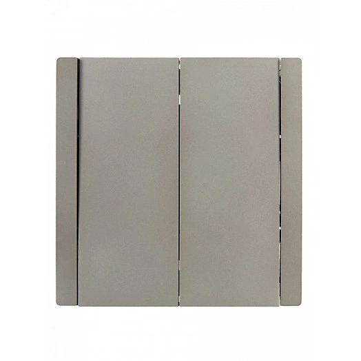 FORTE&PIANO Выключатель 2-клавишный проходной 10А FP507 сталь IEK