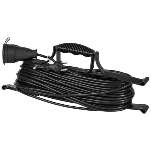 Удлинитель силовой на рамке 1 розетка без заземления 30м ПВС 2x1мм2 GREEN LINE FR-10-30m Greenline ЭРА