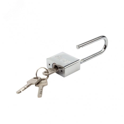 Замок навесной серия "Сталь" 40 мм длинная дужка