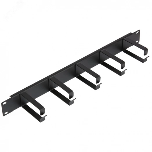 Органайзер оптический 19', 2U, металлический, с пластиковыми направляющими, черный