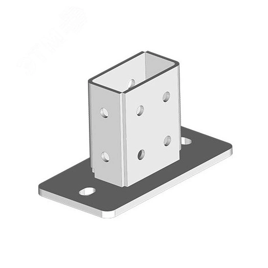 Опора для СТРАТ профиля 41х82, толщ. 4,0 (пятка - 8,0мм), гальван. цинк