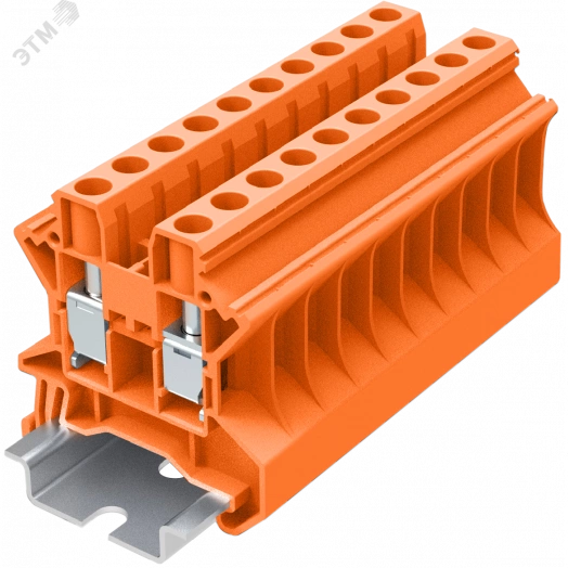 Клемма TU 1-1 винтовая, сечение 6 мм. кв., оранжевая
