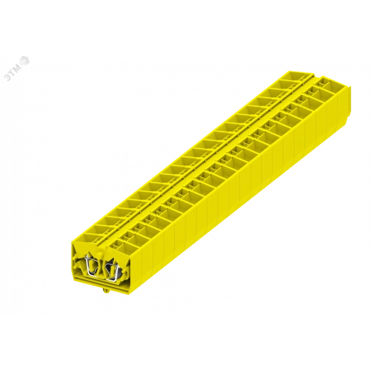 Клемма TB 2-2 фронт. подключение с защелк.ножками, сечение 2,5 мм. кв., желтый