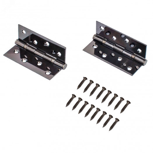 Петля дверная Аллюр 2043 (101х76) 2BB-FHP BN БЛИСТЕР 2 подш.черн.никель