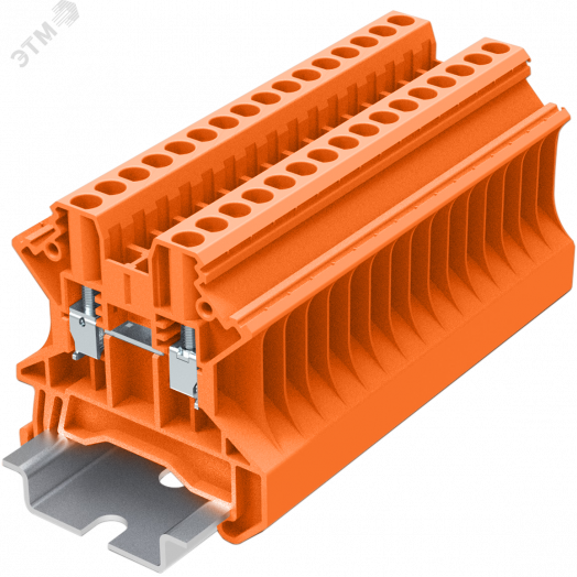 Клемма TU 1-1 винтовая, сечение 2,5 мм. кв., оранжевая