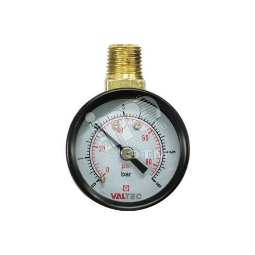 Манометр Dy40 с верхним подключением 1/4' 0-6 бар для редуктора давления