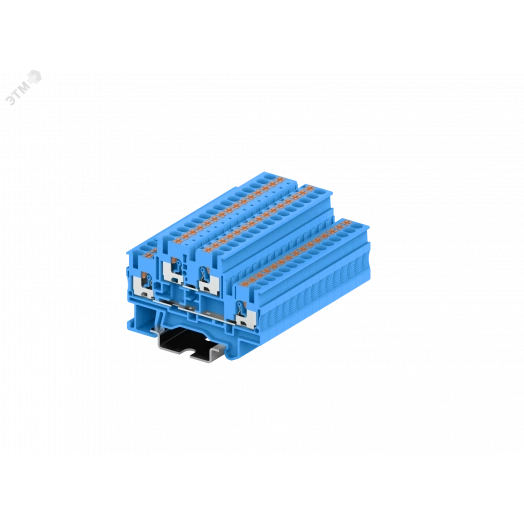 Клемма TP 2-уровневая, сечение 2,5 мм. кв., синяя