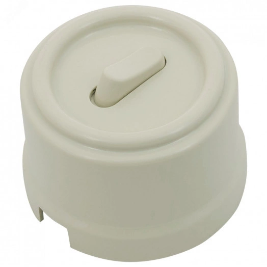 Кнопка (одноклавишная), пластик, цвет Слоновая кость