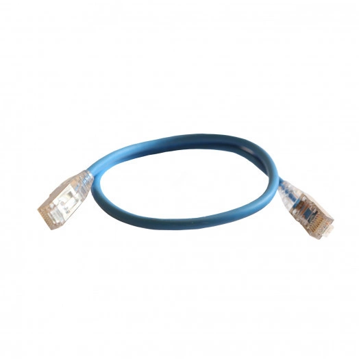 Патч-корд HD RJ 45 категория 6 F/UTP LSZH экранированный 0,5 м голубой