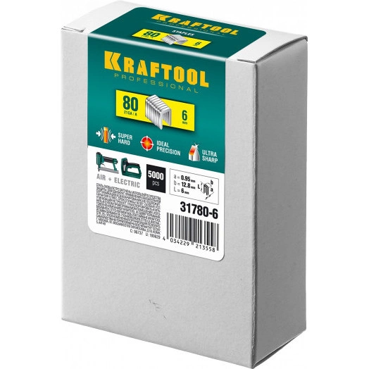 Тонкие широкие скобы для степлера тип 80 6 мм 5000 шт