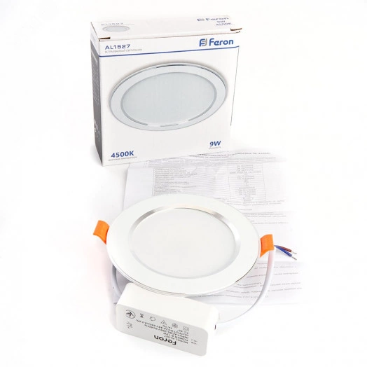 Светильник светодиодный ДВО-9w 4500К 720Лм белый