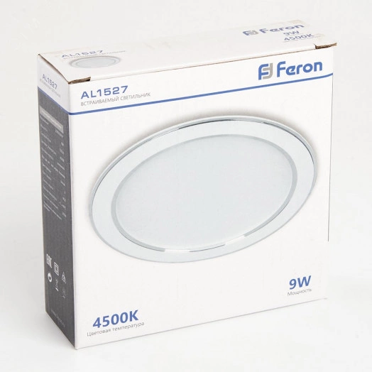 Светильник светодиодный ДВО-9w 4500К 720Лм белый