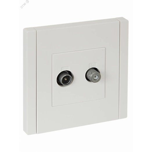 FORTE&PIANO Розетка двойная TV+SAT FP238 белый IEK