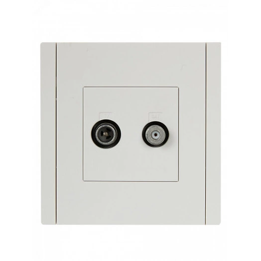 FORTE&PIANO Розетка двойная TV+SAT FP238 белый IEK