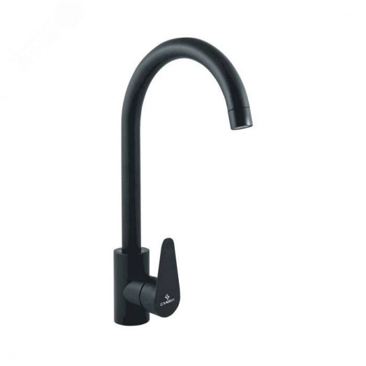 Смеситель для кухонной мойки ручка сбоку одноручный Сталь Ж-Серия Славен