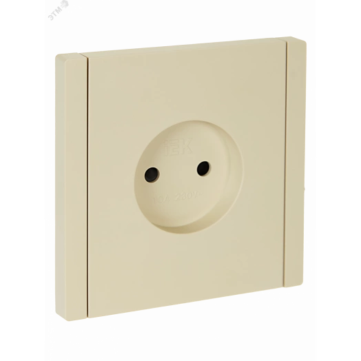 FORTE&PIANO Розетка 1-местная без заземления с защитными шторками винтовое крепление 10А FP417 ваниль IEK
