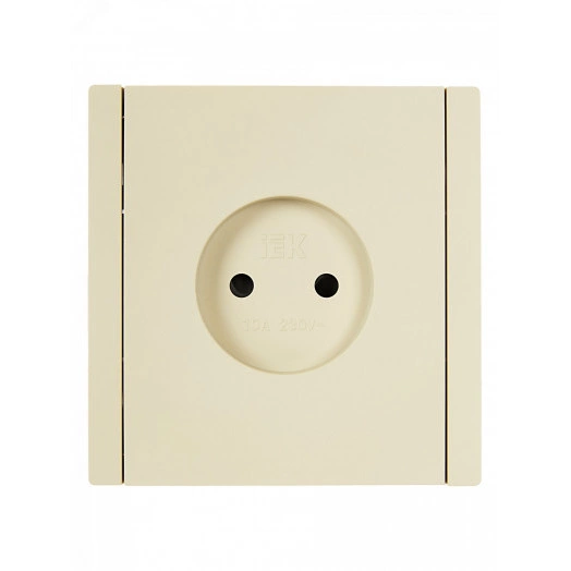 FORTE&PIANO Розетка 1-местная без заземления с защитными шторками винтовое крепление 10А FP417 ваниль IEK