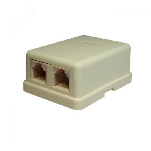 Розетка телефонная 6P4C (RJ-11). 2 порта