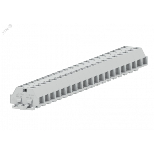 Клемма TB 2-2 с бок. подключ. с крепеж.фланцами, светло-серая