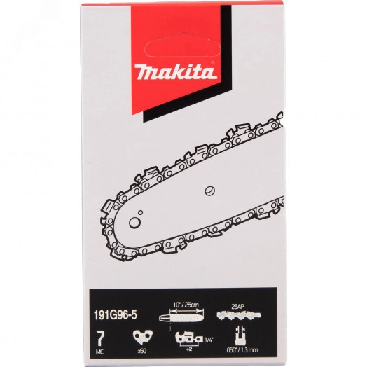 Цепь пильная, длина 25 см/10'', шаг 1/4'', паз 1,3 мм, 60 звеньев, 25AP (для худож. резки)