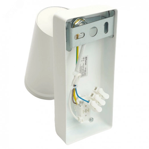 Светильник ДБО GU10 без лампы наклонный с выключателем белый