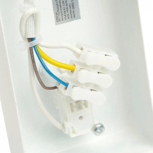 Светильник ДБО GU10 без лампы наклонный с выключателем белый