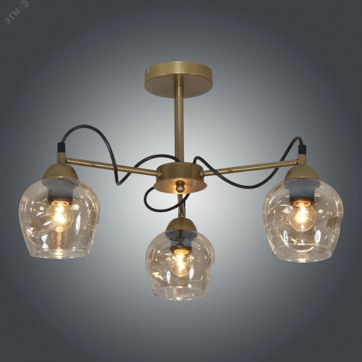 Светильник Мирра 131 зол. (Плафон 8268) НСБ 01-3х60-228 Е27 потолочный