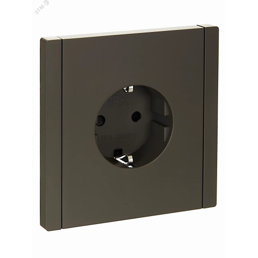 FORTE&PIANO Розетка 1-местная с заземлением с защитными шторками винтовое крепление 16А FP315 серый IEK