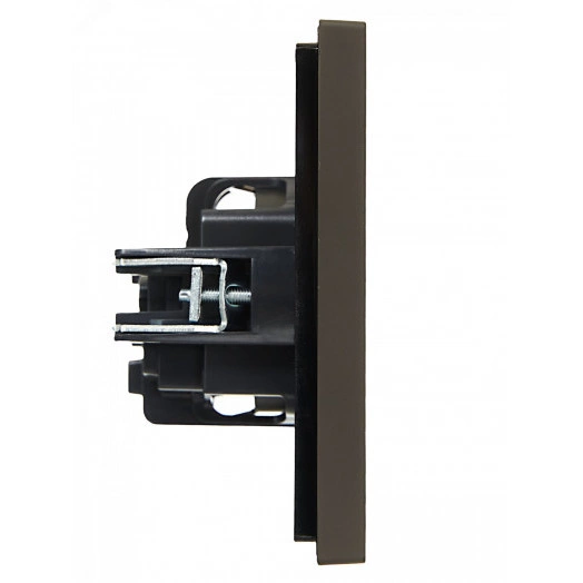 FORTE&PIANO Розетка 1-местная с заземлением с защитными шторками винтовое крепление 16А FP315 серый IEK