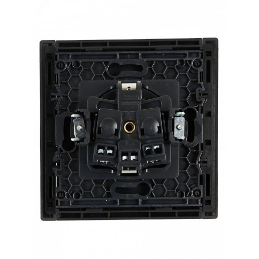 FORTE&PIANO Розетка 1-местная с заземлением с защитными шторками винтовое крепление 16А FP315 серый IEK