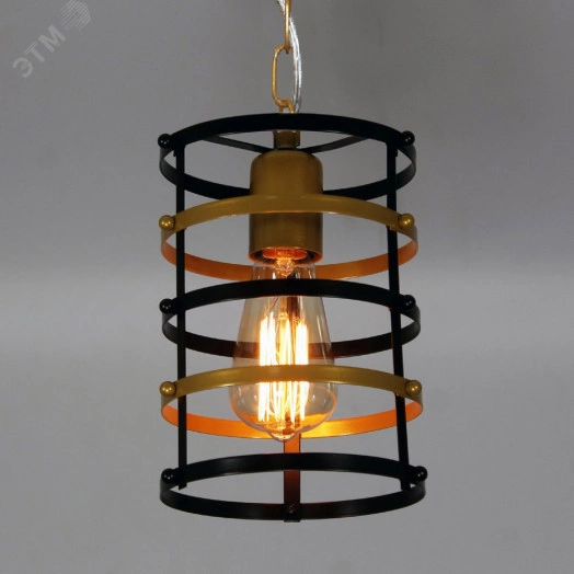 Светильник Абелла 211 черн. зол. НСБ 01-60-175 Е27 ИМ подвесной