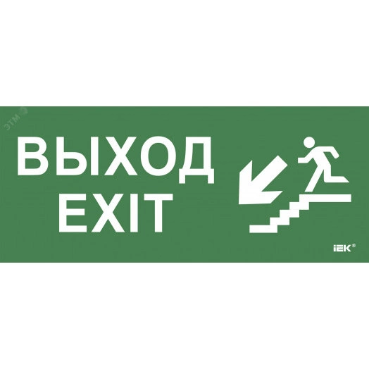 Этикетка самокл. 330х140мм Выход/лест. вниз/фигура IEK