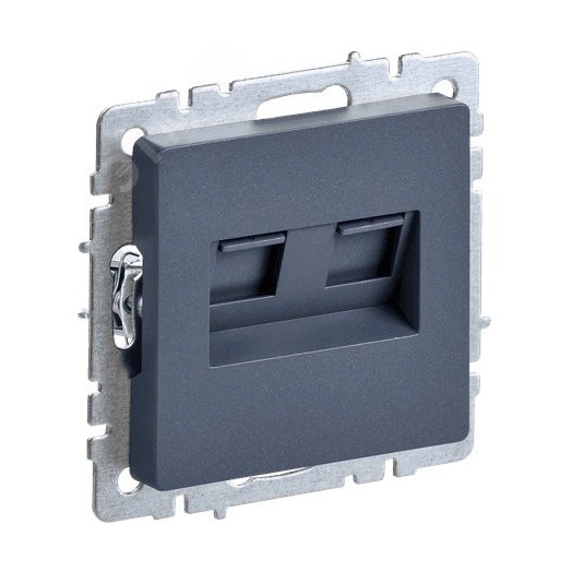 BRITE Розетка компьютерная двойная RJ45 кат.6 РК11-2-БрМ маренго IEK