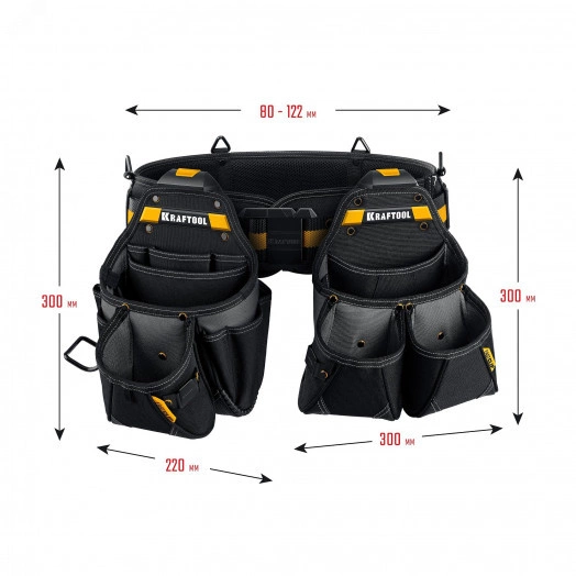 Пояс монтажника KBS-3L, в комплекте 2 сумки и пояс