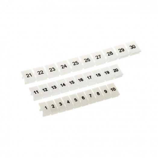 Маркировка для клемм, ширина 8 мм, от 1 до 10, горизонтальная ориентация