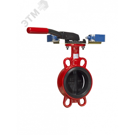 Дисковый Поворотный Затвор ГРАНВЭЛ с ручкой, DN080, PN16, с 2-мя концев. выключ KB NEW, IP65, ЗПВС-080x1,6 - FL (w)-3-080-MN-E