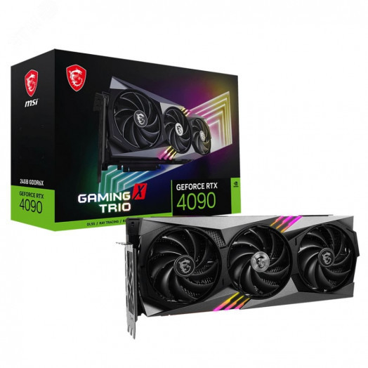 Видеокарта RTX4090 GAMING X TRIO, NVIDIA GeForce AD102, 24 ГБ, GDDR6X, PCI-Express 4.0